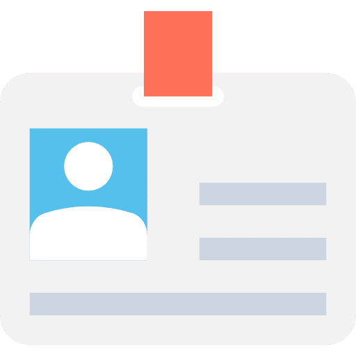 Id card shipping and delivery identification identity icon