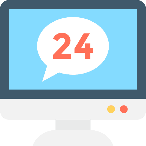 Customer service online monitor screen icon