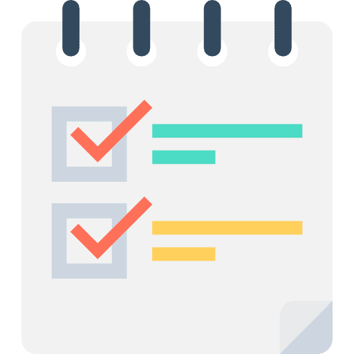 List shipping and delivery tick compliance icon