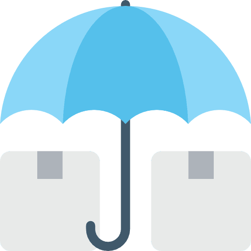 Protection shipping box package icon