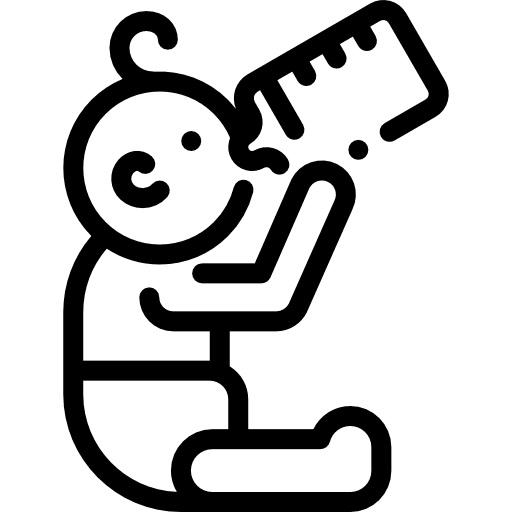 Baby drinking bottle milk healthcare and medical baby drinking bottle icon