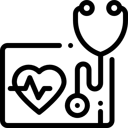 Check medical examination love icon