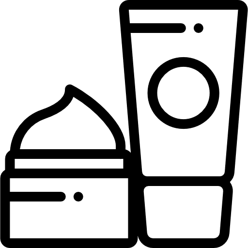 Cream dermathology skin wellness icon