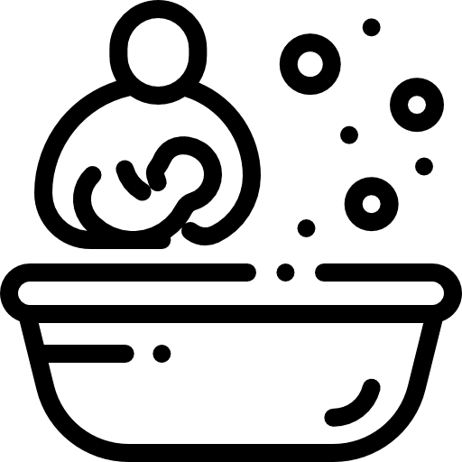 Bath people healthcare and medical kid icon