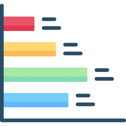 Bar chart infographic elements horizontal business and finance icon Bar chart infographic elements horizontal business and finance icon