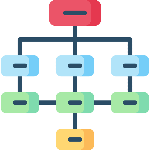 Flowchart diagram tree view process icon Flowchart diagram tree view process icon