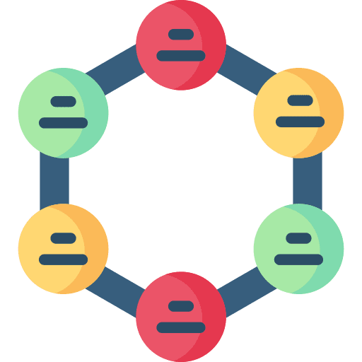 Hexagonal organization statistics analytics icon Hexagonal organization statistics analytics icon