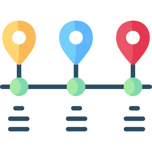Timeline business and finance experience milestones icon