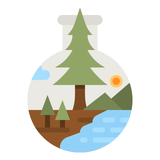 Nature river bottle forest icon Nature river bottle forest icon