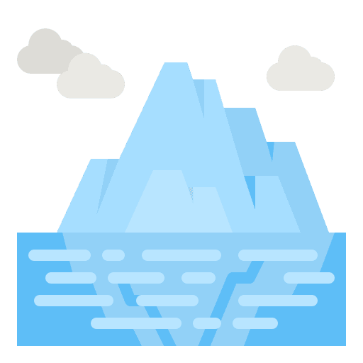 Iceberg polar glacier landscape icon Iceberg polar glacier landscape icon