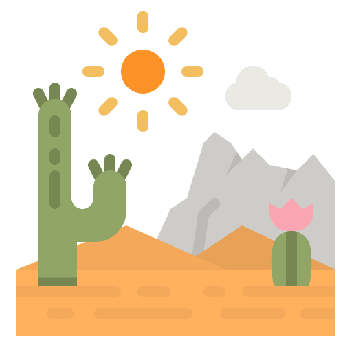 Desert sun sand weather icon Desert sun sand weather icon