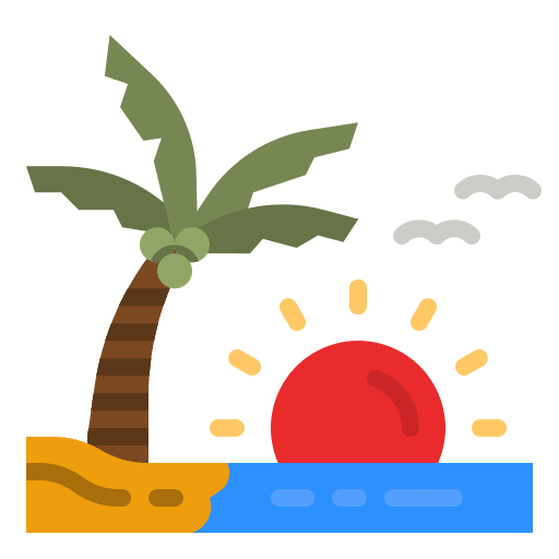 Sunset holiday sea sun icon Sunset holiday sea sun icon