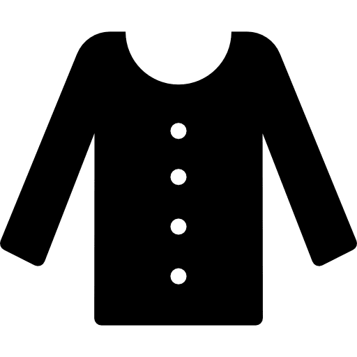 Blouse with buttons boutique garment clothing icon