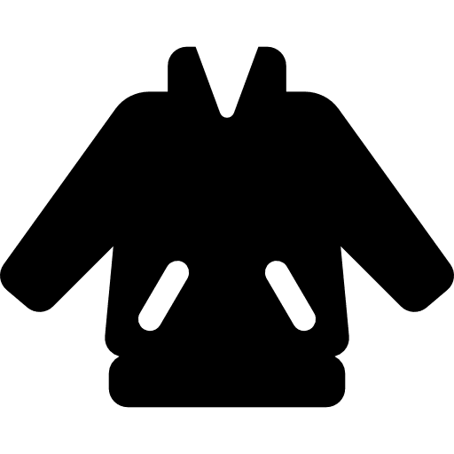 Jacket with pockets winter warm clothing icon