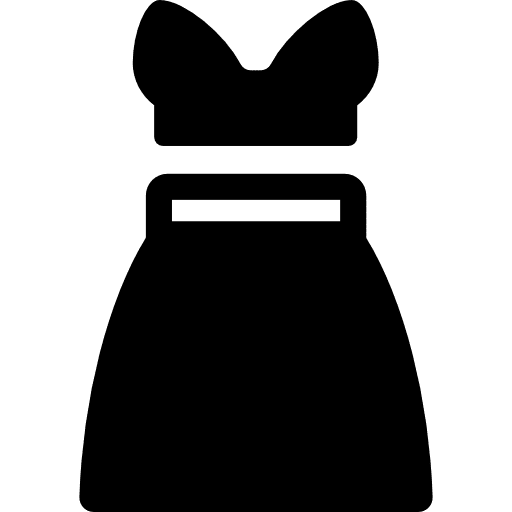 Dress with belt femenine fashion clothing icon