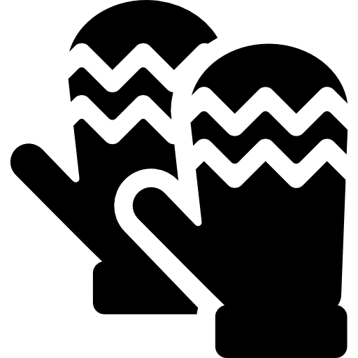 Pair of mittens fashion warm accessory icon