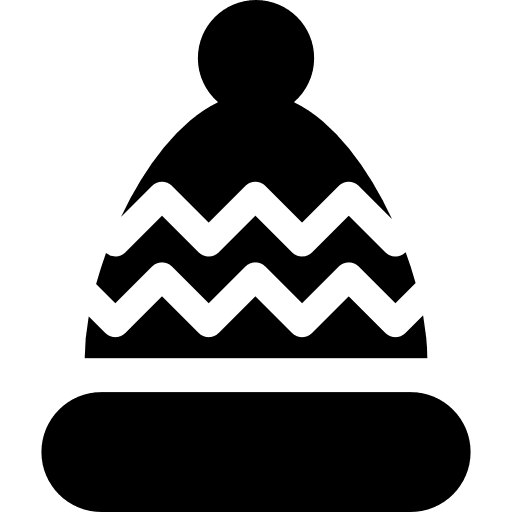 Winter cap head protection cold icon