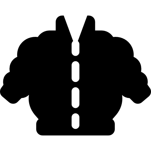 Jacket with zipper boutique clothing warm icon