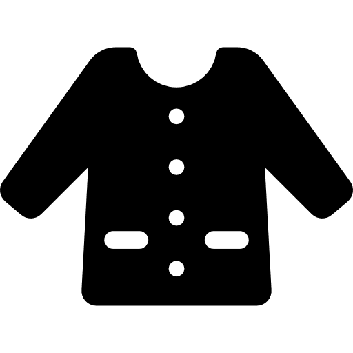 Jacket with buttons winter femenine clothing icon