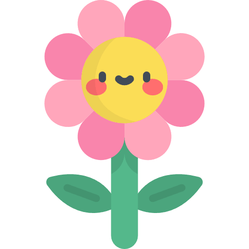Flower petals blossom botanical icon