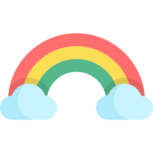 Rainbow weather nature atmospheric icon Rainbow weather nature atmospheric icon