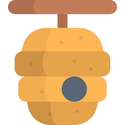 Beehive farm bees honey icon Beehive farm bees honey icon