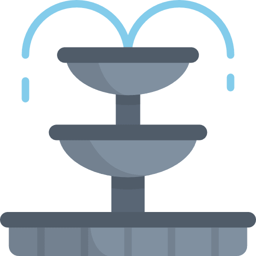 Fountain architecture and city garden buildings icon Fountain architecture and city garden buildings icon