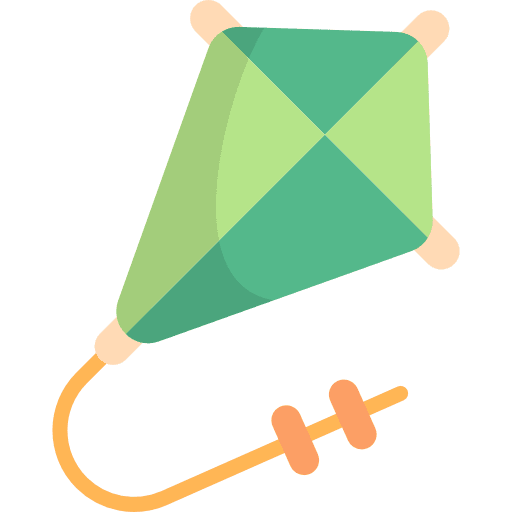 Kite kid and baby leisure game icon Kite kid and baby leisure game icon