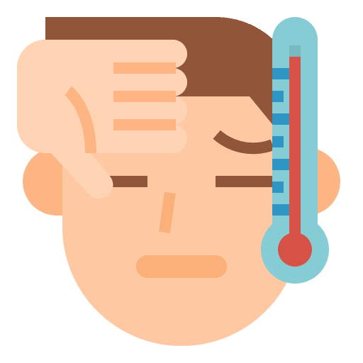 Fever disease coronavirus fever icon