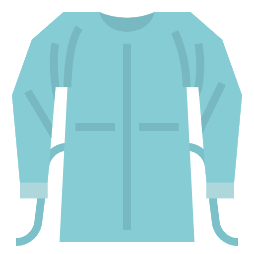 Gown covid disease virus icon