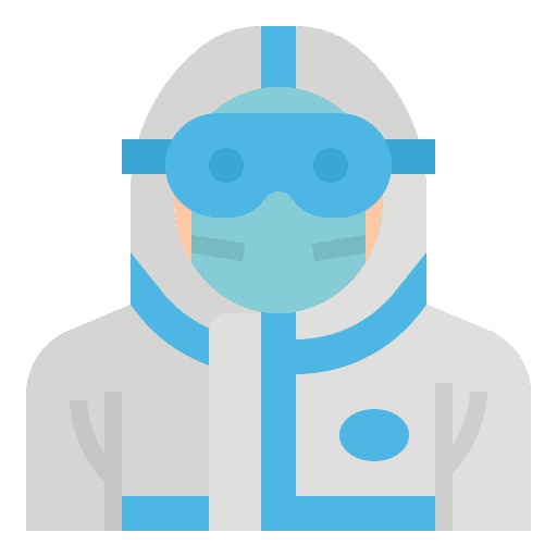 Protective wear virus healthcare and medical safety icon