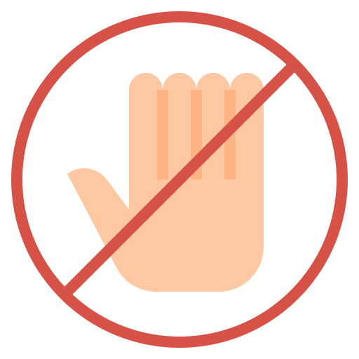 Do not touch protective healthcare and medical covid icon Do not touch protective healthcare and medical covid icon