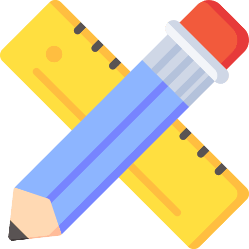 Pen office material education ruler icon