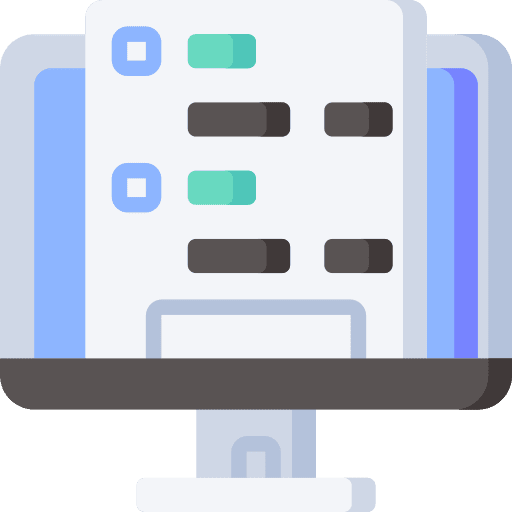 Exam webpage website options icon Exam webpage website options icon