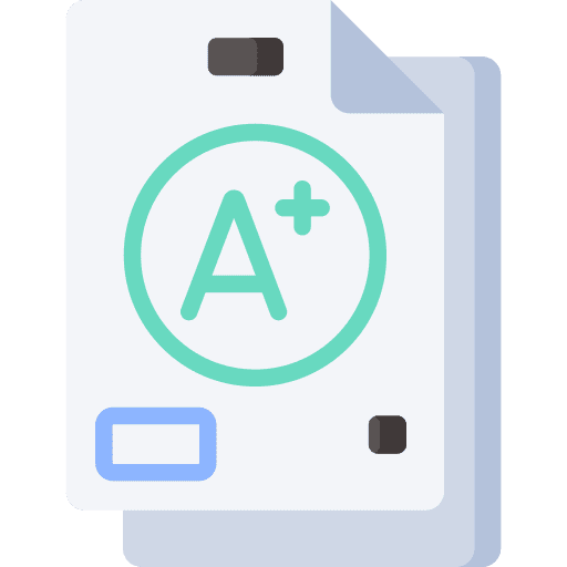 Grade files and folders grade test icon Grade files and folders grade test icon