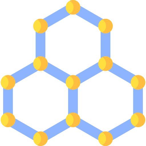 Chemistry biology shapes network icon Chemistry biology shapes network icon