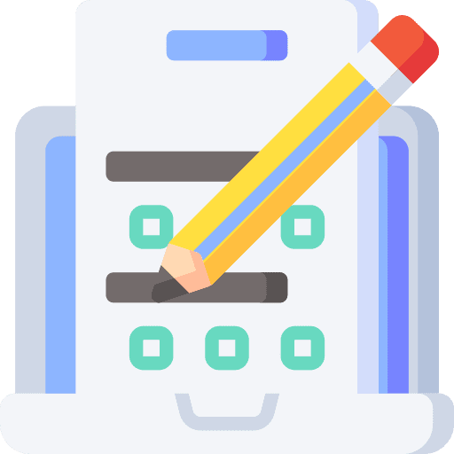 Exam website interface criteria icon Exam website interface criteria icon