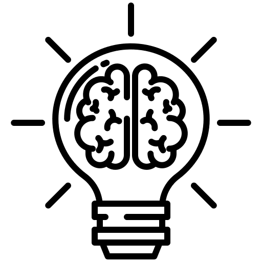 Innovation brain process education icon