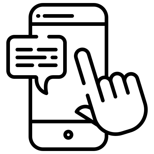 Smartphone touchscreen ui software development icon