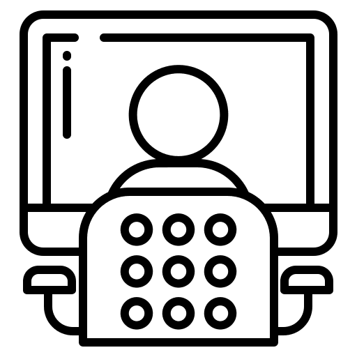 Work space education work from home chair icon Work space education work from home chair icon