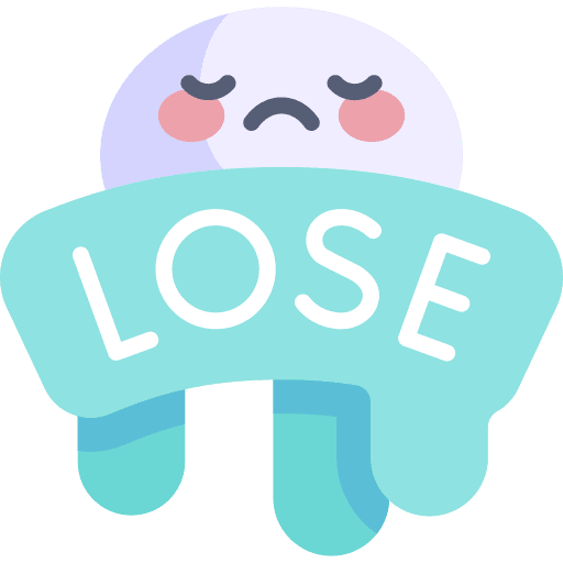 Lose game over video game lose icon