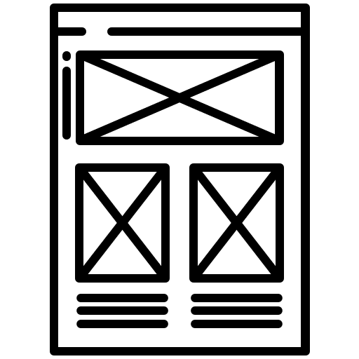 Wireframe interface website internet icon Wireframe interface website internet icon