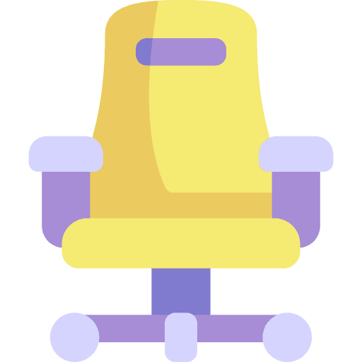 Gaming chair equipment wheels sitting icon Gaming chair equipment wheels sitting icon