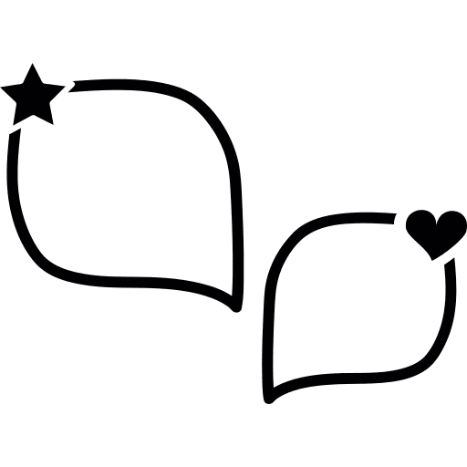 Chat romantic communications heart icon