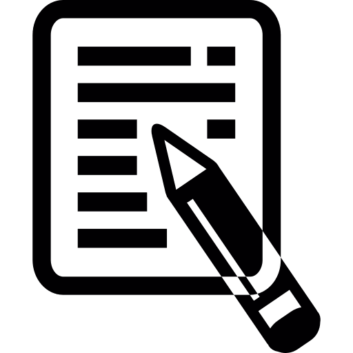 Edit document file text write icon