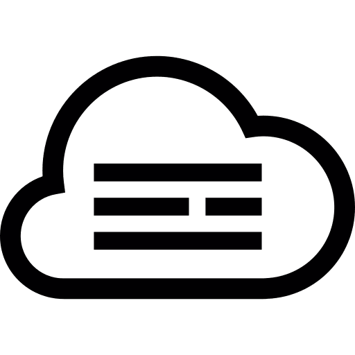 Cloud communications text format cloud icon