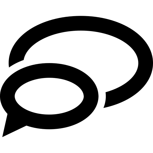 Text communications chat speech balloon icon