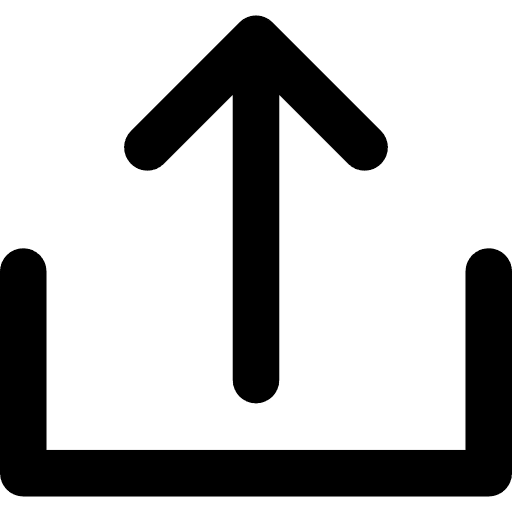 Upload output multimedia option outbox icon