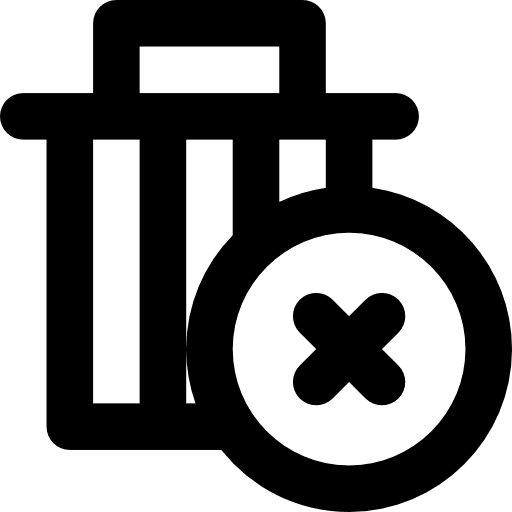 Delete bin recycling interface icon