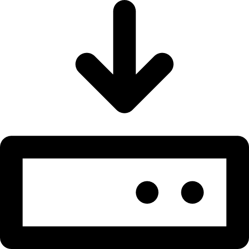 Download direction down arrow multimedia option icon